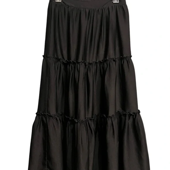 Black Tiered Maxi Skirt